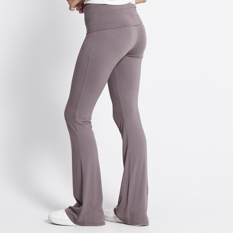 Folded yoga pants "Noelle" Light Brown